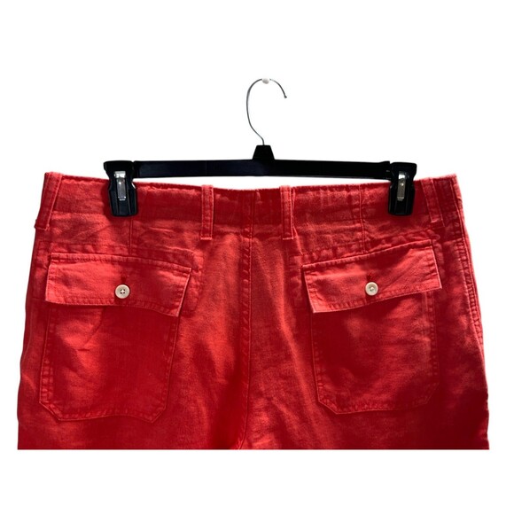 Banana Republic Shorts Men's Size 34 Red 100% Linen - Picture 4 of 6